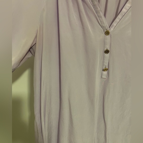 Lilly Pulitzer Elsa Silk Blouse- Size Medium- Color Lavender- EUC - Picture 4 of 12